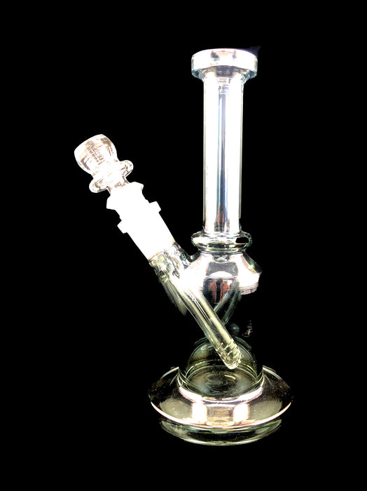 8" Narrow Tube Shiny Metallic Water Pipe - SmokeZone 420