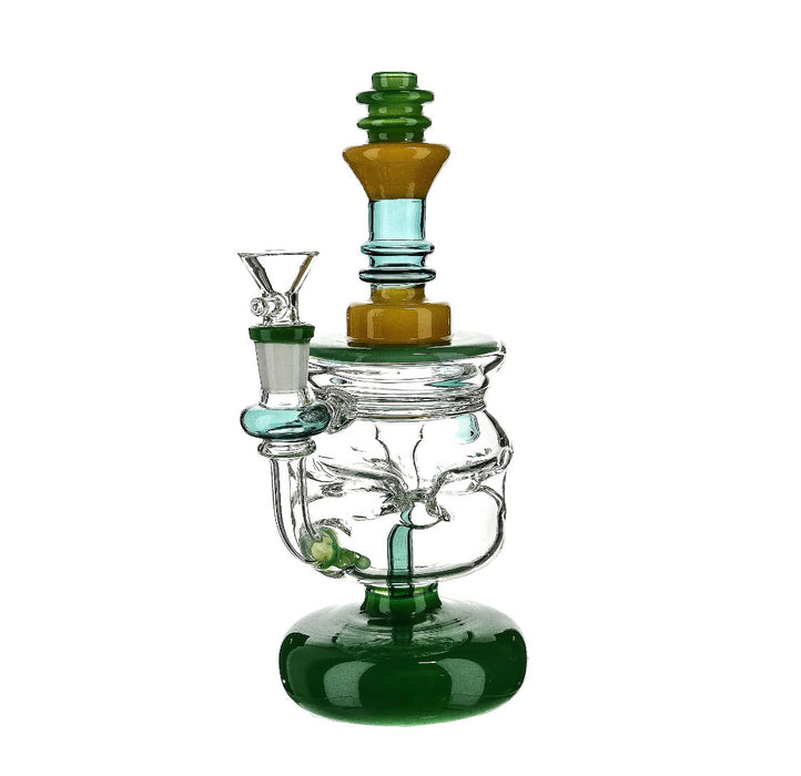 9" Faberge Egg Style Recycler Water Pipe - SmokeZone 420