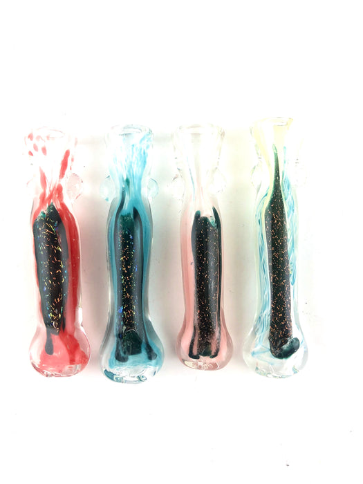 3" Color & Dichro Strip Flat Mouth Chillum - SmokeZone 420