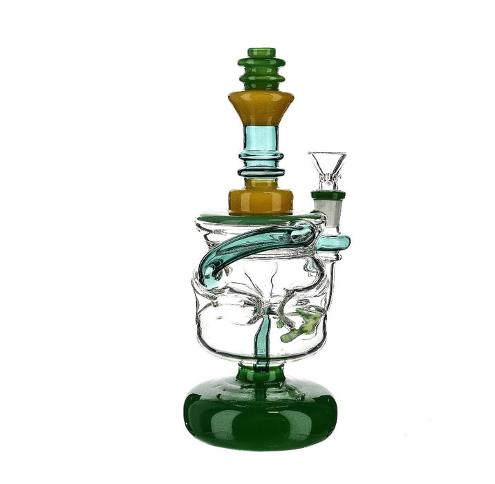 9" Faberge Egg Style Recycler Water Pipe - SmokeZone 420