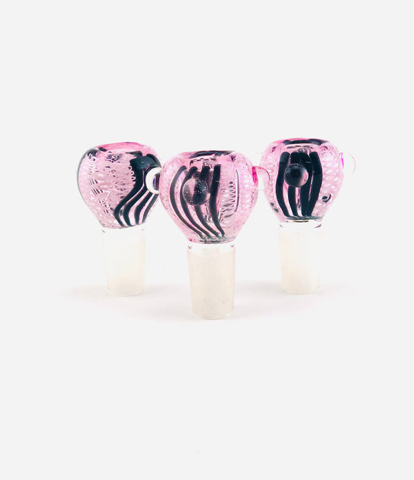 18mm Black & Pink Inside Work Bowls - SmokeZone 420