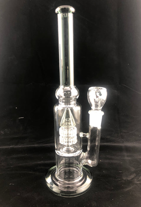 12" Color Tube Double Shower Cone Perc Water Pipe - SmokeZone 420