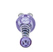 4.5" Beaded Head Narrow Body Purple Dichro Hand Pipe - SmokeZone 420
