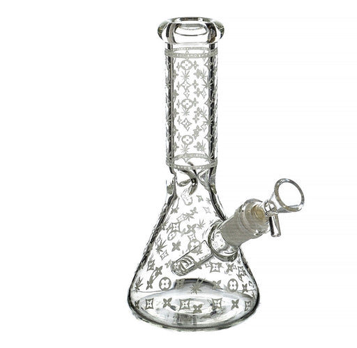 9" Glow In The Dark Frosted Designer Water Pipe - SmokeZone 420