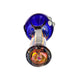 5" Blue Head Fumed Body Dichro Spoon Pipe - SmokeZone 420