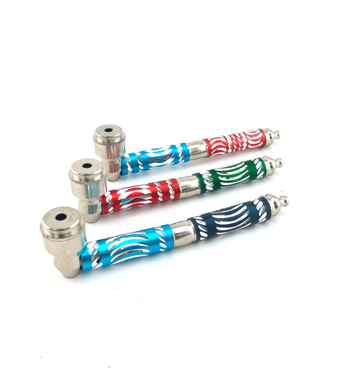 4.5" Diamond Cut Metal Pipe - SmokeZone 420