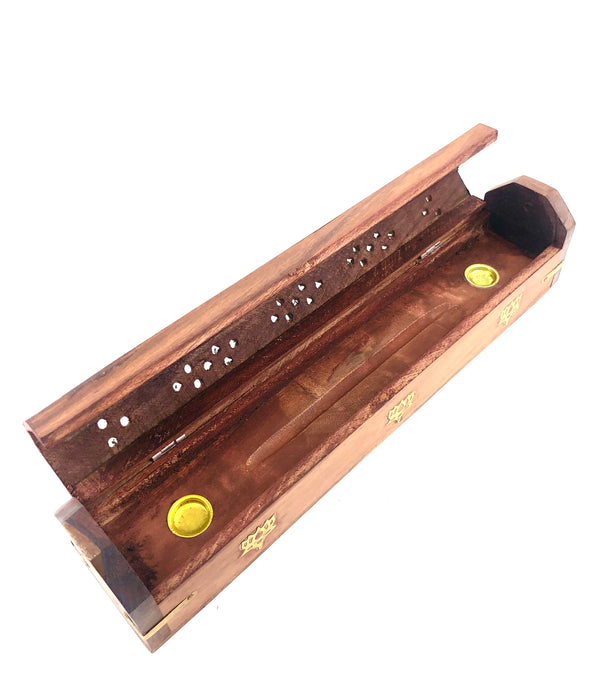 Ppure Wooden Coffin Box Incense Stick Holder - SmokeZone 420