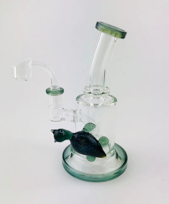 7" Slanted Mouth Dichro Turtle Bead Dab Rig - SmokeZone 420
