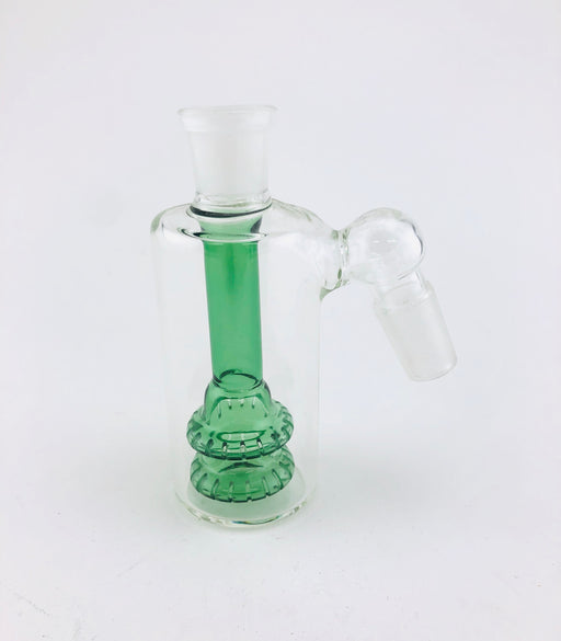 18/18mm Green Double Shower Perc Ash Catcher - SmokeZone 420