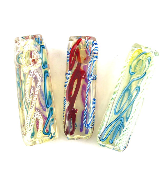 4" Fumed Inside Work Block Hand Pipe - SmokeZone 420