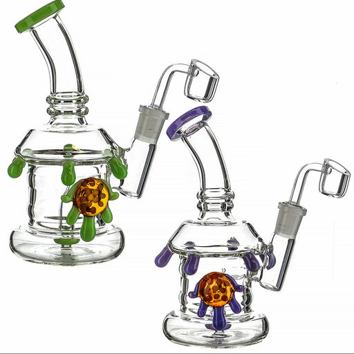 7" Slime Color Side Bead Dab Rig - SmokeZone 420