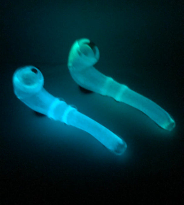 5" Glow In The Dark Sherlock Hand Pipe - SmokeZone 420