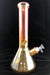 14" 9mm Transparent Metallic Amber Beaker Water Pipe - SmokeZone 420