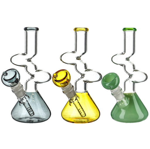 8" Color Beaker Base Zong Water Pipe - SmokeZone 420