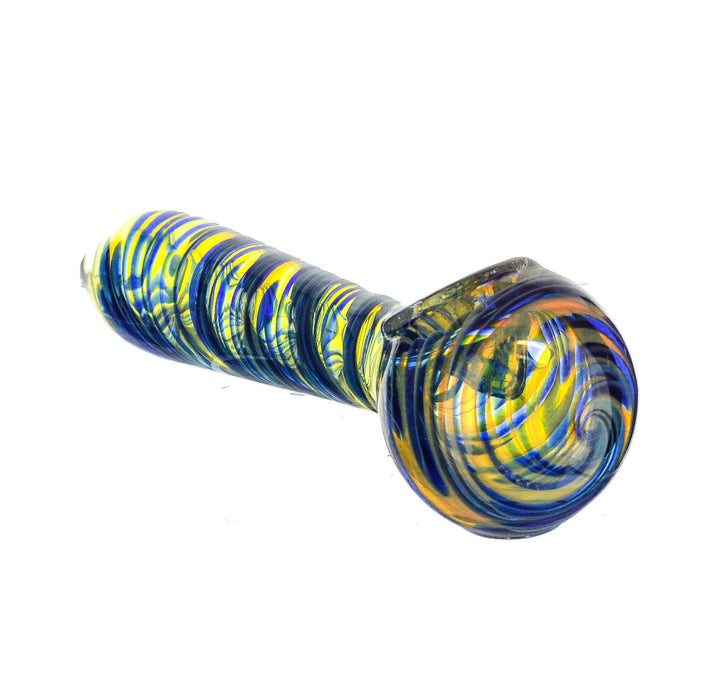 5.5" Narrow Body Twisted Color Fumed Spoon Pipe - SmokeZone 420