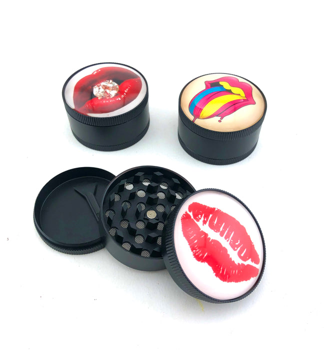 2" Crystal Ball Lip Design Grinder - SmokeZone 420