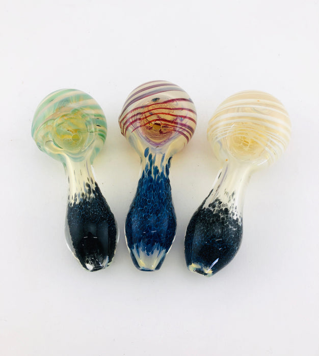 4" Spiral Head Inside Frit Body Hand Pipe - SmokeZone 420