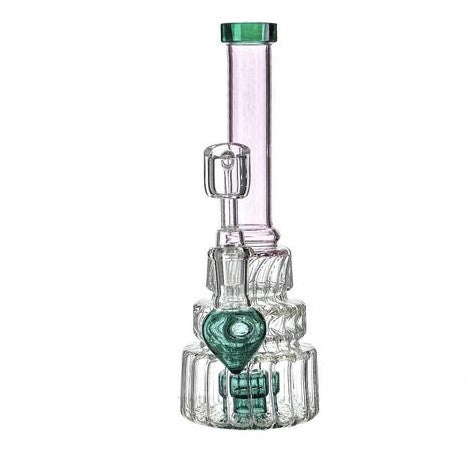 8" Straight Tube Twisted Base Dab Rig - SmokeZone 420
