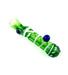 3.5" Green Tube Blue Bead Glass Chillum - SmokeZone 420