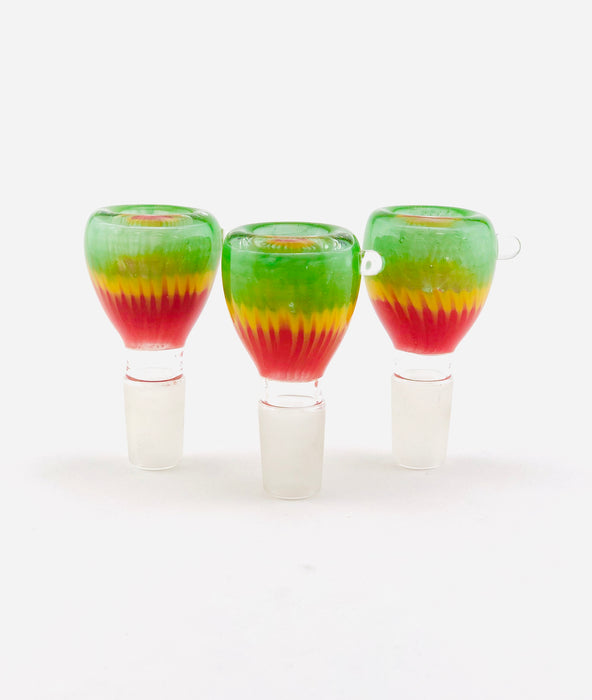 18mm Wavy Rasta Colors Bowls - SmokeZone 420