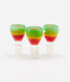 18mm Wavy Rasta Colors Bowls - SmokeZone 420