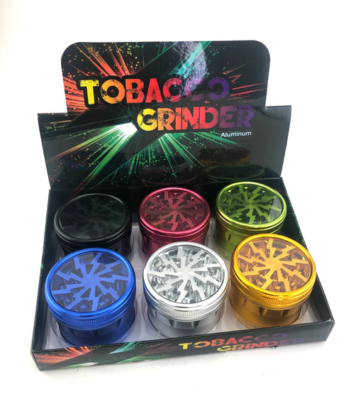 2.5" Lightning Clear Top Color Grinder - SmokeZone 420