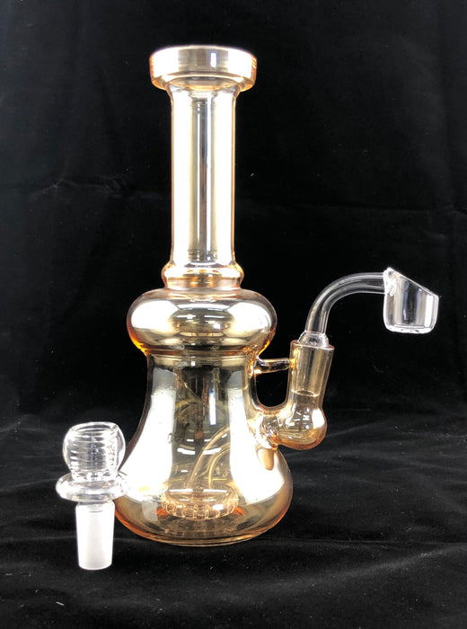 8" Shiny Transparent Dab Rig - SmokeZone 420