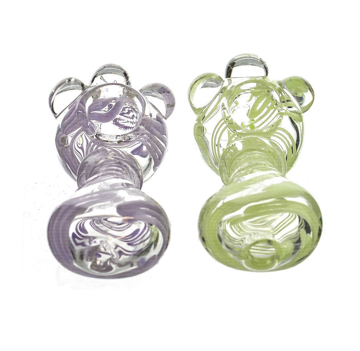 4.5" Slime Twisted Color Flat Mouth Hand Pipe - SmokeZone 420