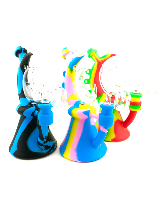 8" Moon Crescent Silicone Dab Rig - SmokeZone 420
