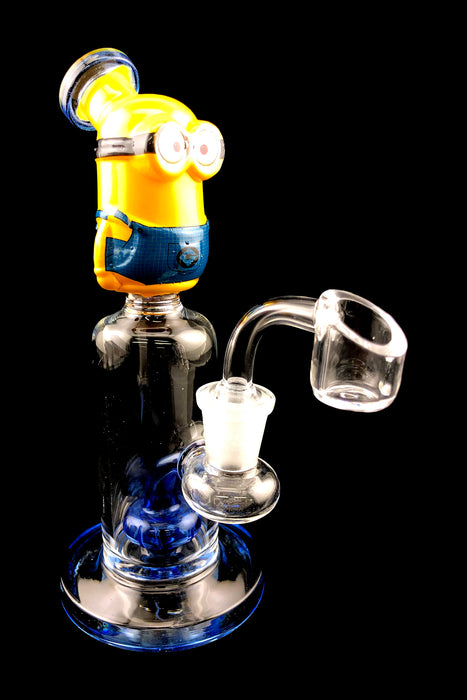 7" Minion Head Showerhead Perc Dab Rig - SmokeZone 420