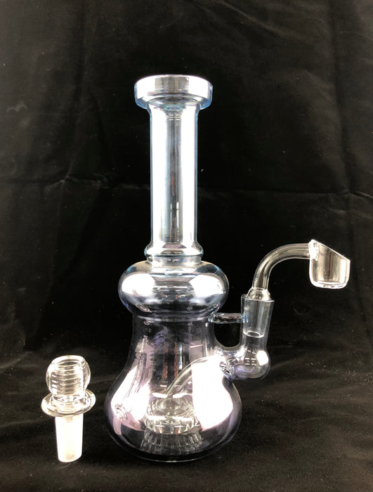 8" Shiny Transparent Dab Rig - SmokeZone 420