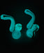 5" Glow In The Dark Rasta Striped Sherlock Bubbler - SmokeZone 420