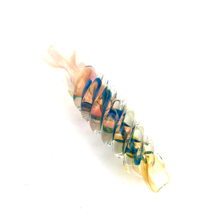 3.5" Rose Gold Fumed Twisted Glass Chillum - SmokeZone 420