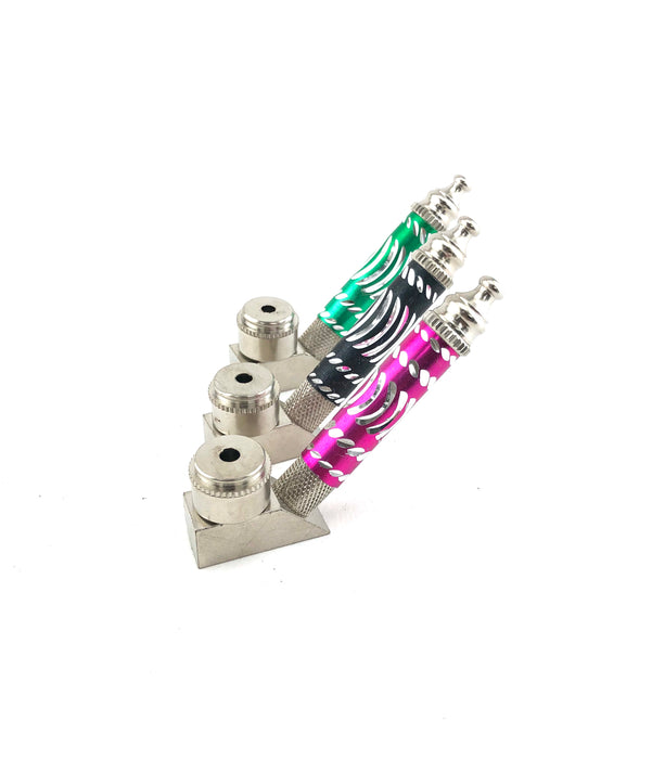 3.5" Self Standing Diamond Cut Metal Pipe - SmokeZone 420