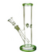 8" Green Mouth & Base Straight Tube Water Pipe - SmokeZone 420