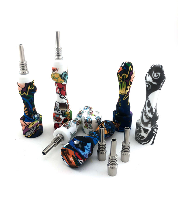 3.5" Mini Silicone Printed Nectar Collector - SmokeZone 420