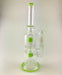12" Slime Color Double Matrix Perc Water Pipe - SmokeZone 420