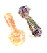 5" Rose Gold Fumed Polka Dot Narrow Spoon Pipe - SmokeZone 420