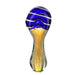 4.5" Blue Inside Work Fumed Spoon Pipe - SmokeZone 420