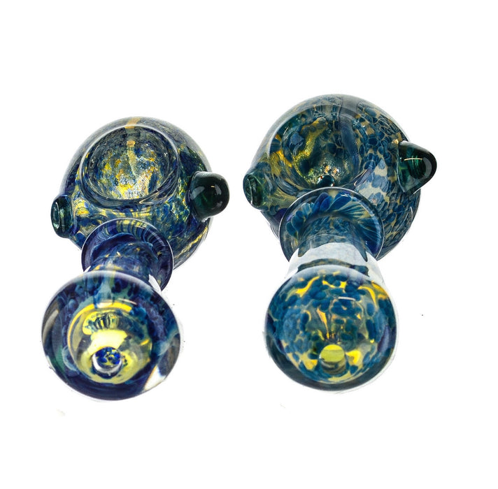 4.5" Single Ring Full Frit Body Spoon Pipe - SmokeZone 420