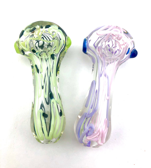 4" Swirl Art American Slime Hand Pipe - SmokeZone 420