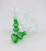 18/18mm Green Open Top Double Shower Perc Ash Catcher - SmokeZone 420