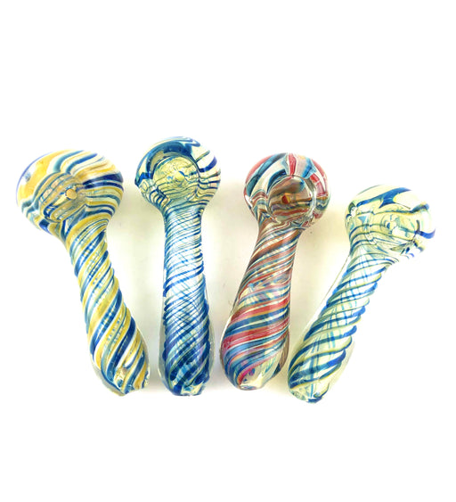 4.5" Color Twisted Narrow Hand Pipe - SmokeZone 420
