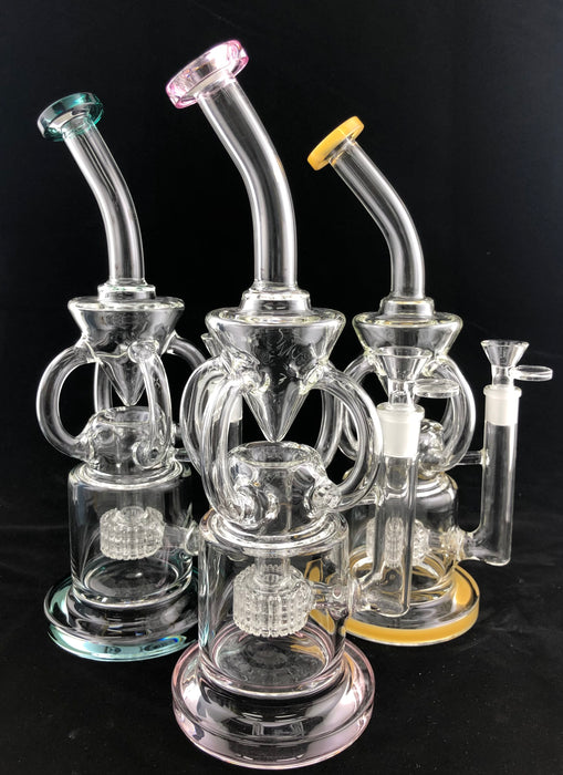 13" Recycler Matrix Perc Water Pipe - SmokeZone 420