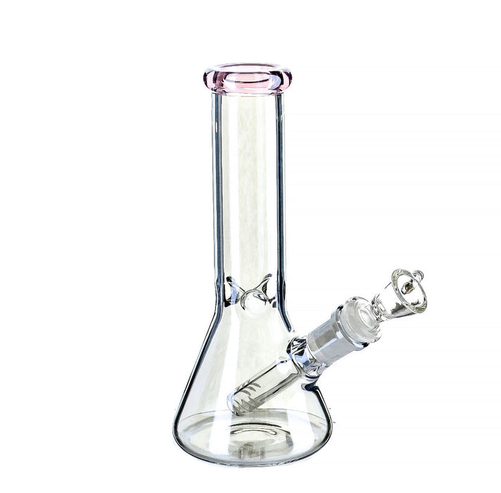 8" Mini Metallic Gun Metal Look Beaker Water Pipe - SmokeZone 420