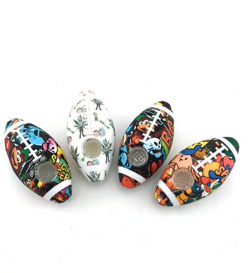 4.5" Character Print Football Silicone Hand Pipe - SmokeZone 420