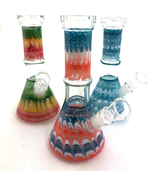 7.5" Wrap & Rake Color Beaker Dab Rig - SmokeZone 420