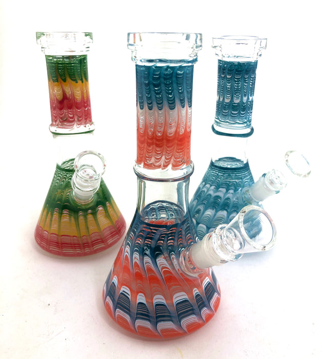 7.5" Wrap & Rake Color Beaker Dab Rig - SmokeZone 420