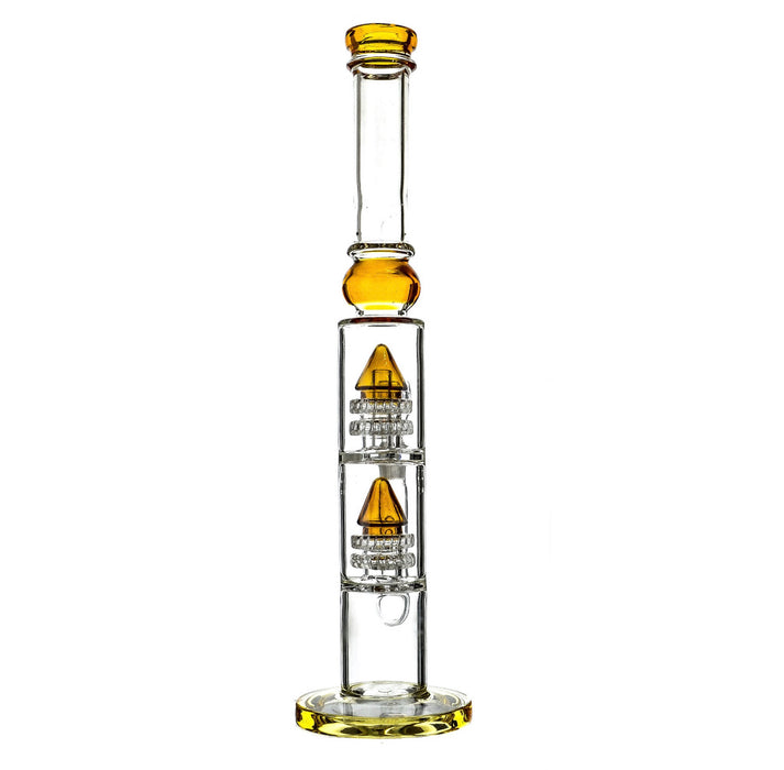 15" Two Chamber Double Shower Perc Water Pipe - SmokeZone 420