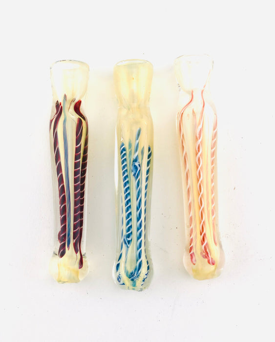 3.5" Color Striped Fumed Chillum - SmokeZone 420